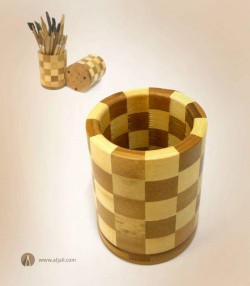 مقلمة بامبو اسطوانية بنمط مربعات مقلمة بامبو اسطوانية بنمط مربعات